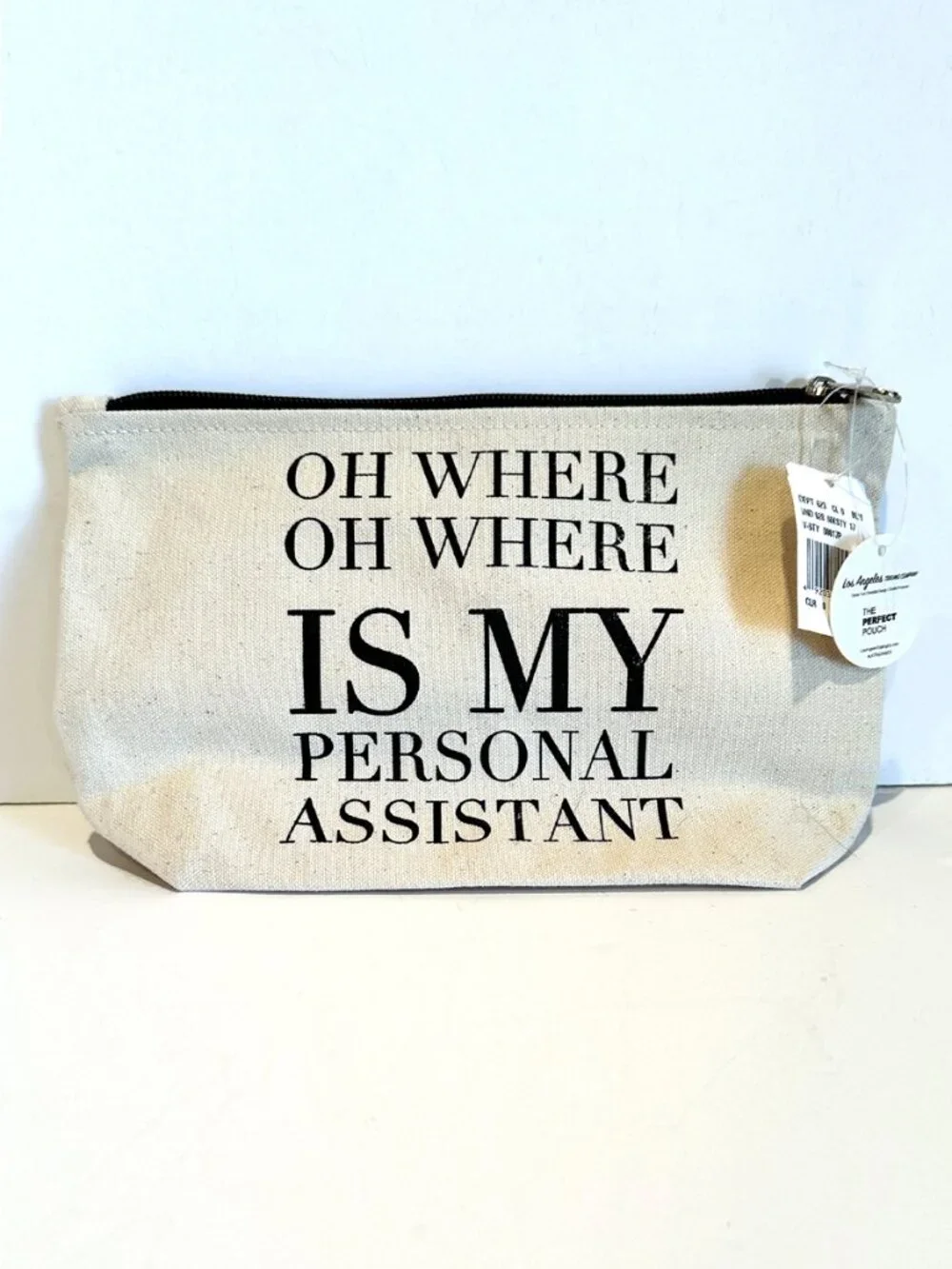 Los Angeles Trading Co. The Perfect Pouch Canvas Makeup Cosmetic Travel Bag NWT